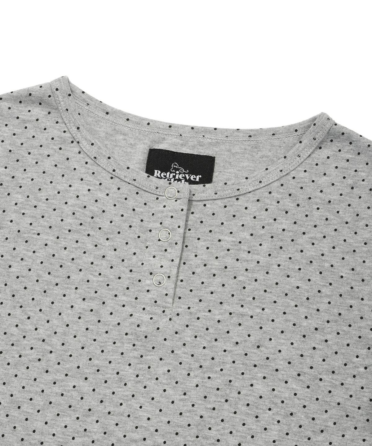 리트리버클럽(RETRIEVER CLUB) PATTERN HENLEY NECK [GRAY]