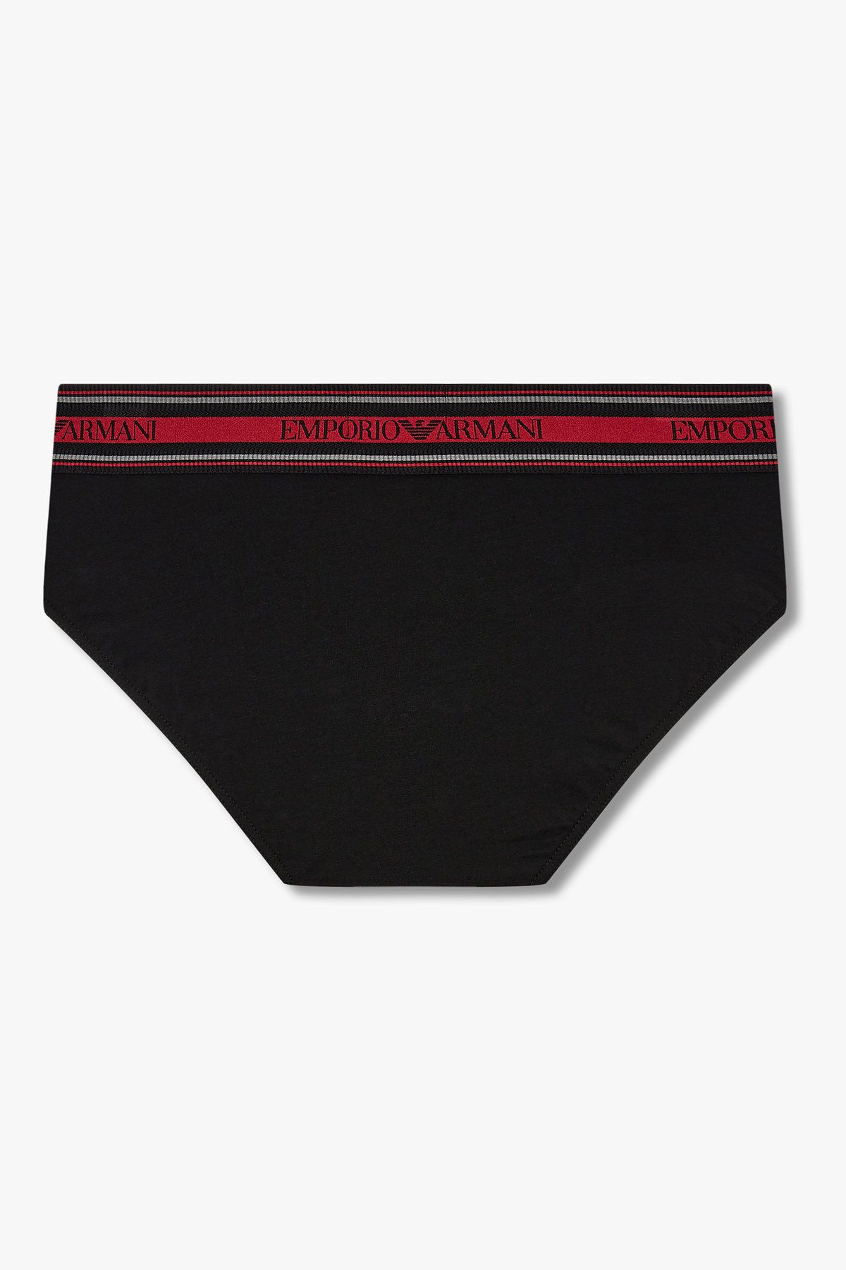 엠포리오 아르마니 언더웨어(EMPORIO ARMANI UNDERWEAR) 남성 스트라이프 밴딩 코튼 브리프_블랙 0815311014