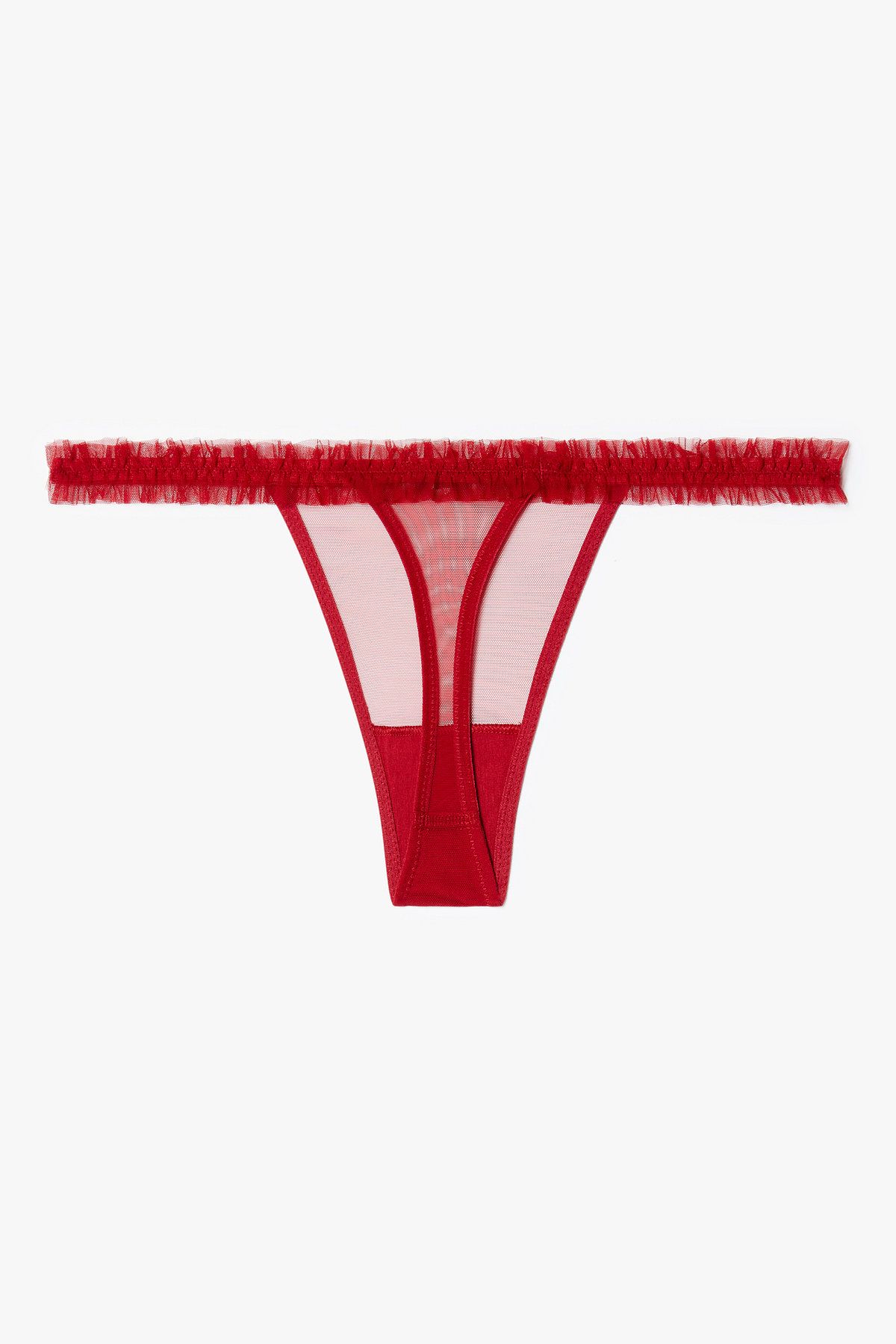 엠포리오 아르마니 언더웨어(EMPORIO ARMANI UNDERWEAR) 여성 시퀸 자카드 슬립 티팬티 세트_레드 0825318503