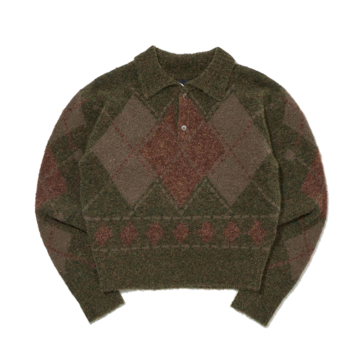 펜필드(PENFIELD) 부클 아가일 풀오버 니트 그린_FR3KT39U