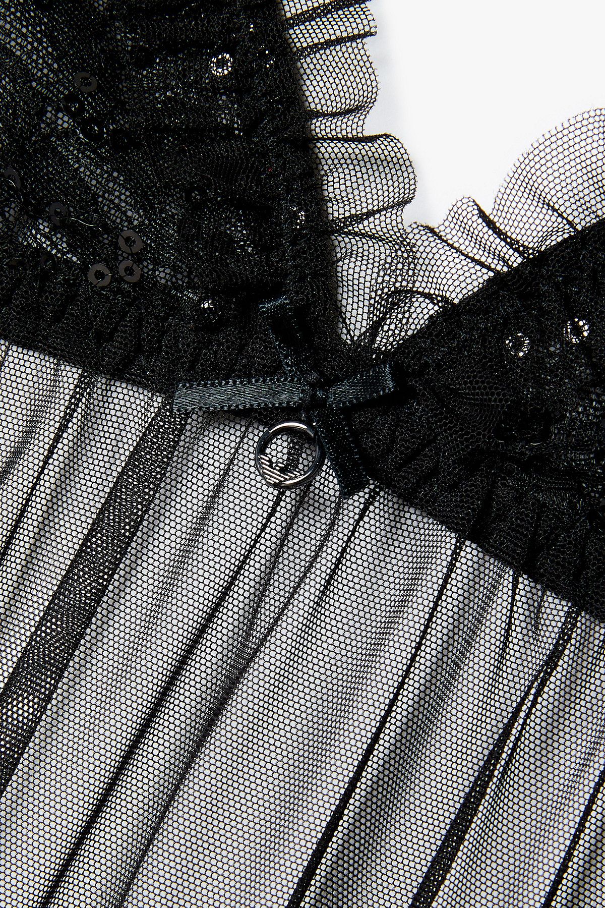 엠포리오 아르마니 언더웨어(EMPORIO ARMANI UNDERWEAR) 여성 시퀸 자카드 슬립 티팬티 세트_블랙 0825318504