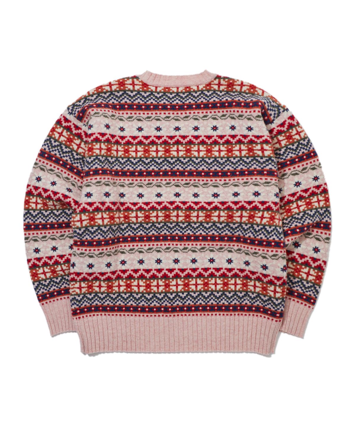 펜필드(PENFIELD) [TRAILWEAR] Lincoln Wool 페어아일 크루넥 스웨터 핑크_FR3KJ70U
