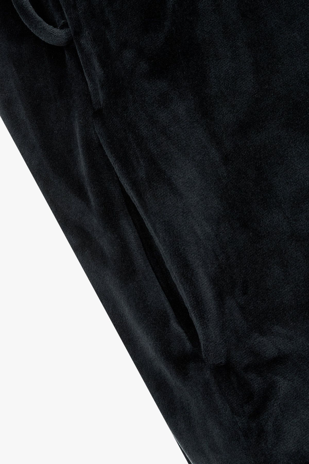 엠포리오 아르마니 언더웨어(EMPORIO ARMANI UNDERWEAR) 여성 숄 카라 자수 로고 벨루어 가운_블랙 0825341503
