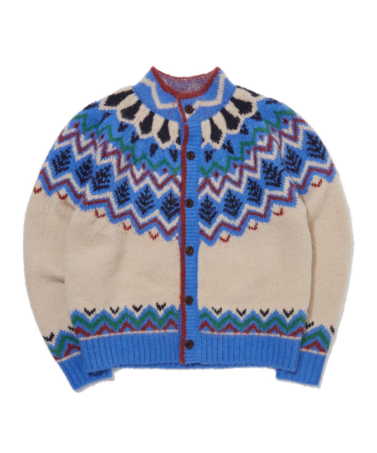 펜필드(PENFIELD) 하프넥 컬러웨이 노르딕 가디건 베이지_FR3KJ34U