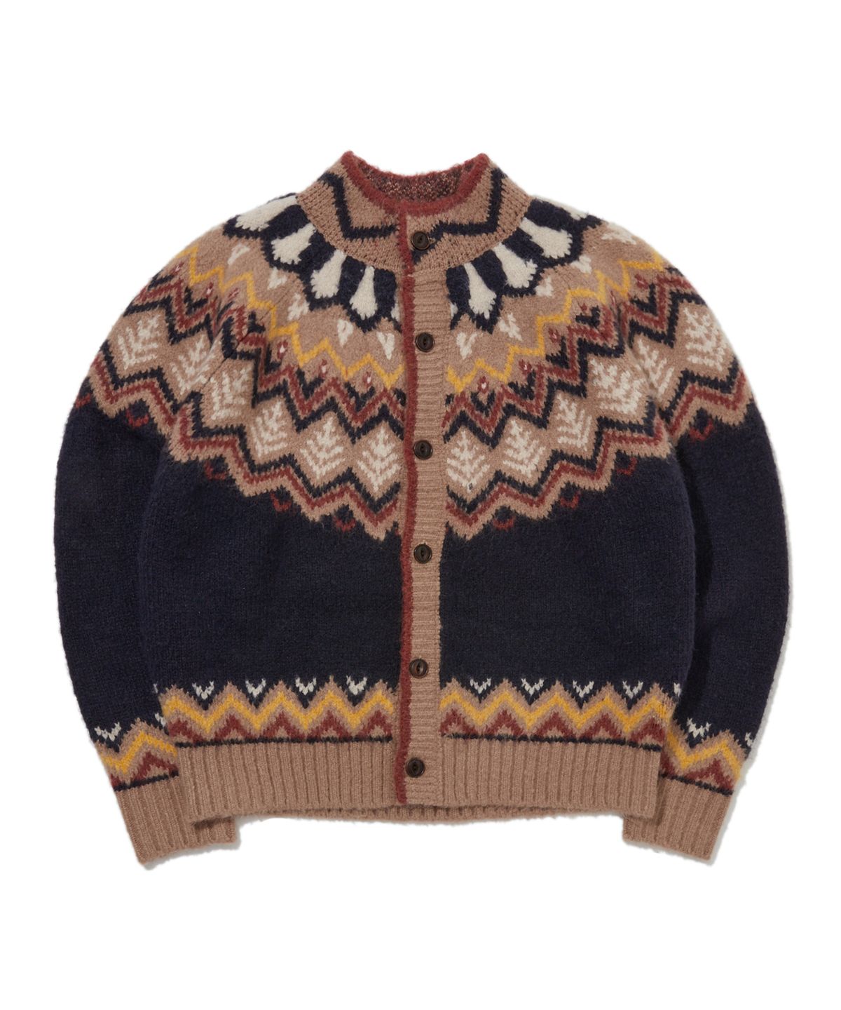 펜필드(PENFIELD) 하프넥 컬러웨이 노르딕 가디건 네이비_FR3KJ35U
