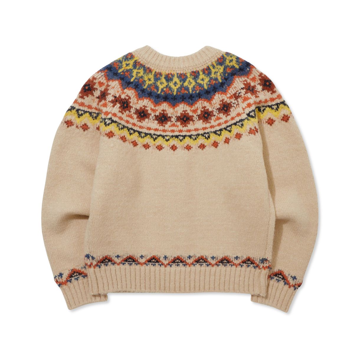 펜필드(PENFIELD) 부클 컬러웨이 나바호 에로우 가디건 아이보리_FR3KJ32U