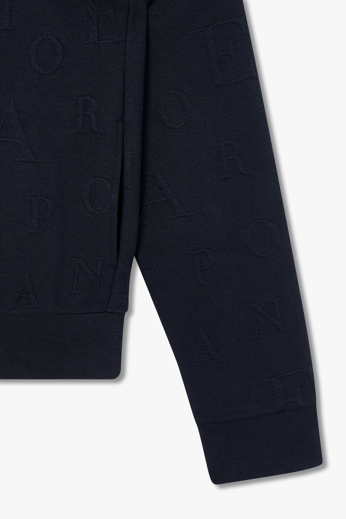 엠포리오 아르마니 언더웨어(EMPORIO ARMANI UNDERWEAR) 여성 엠보 로고 라운지 후드 집업_블루 0825338504