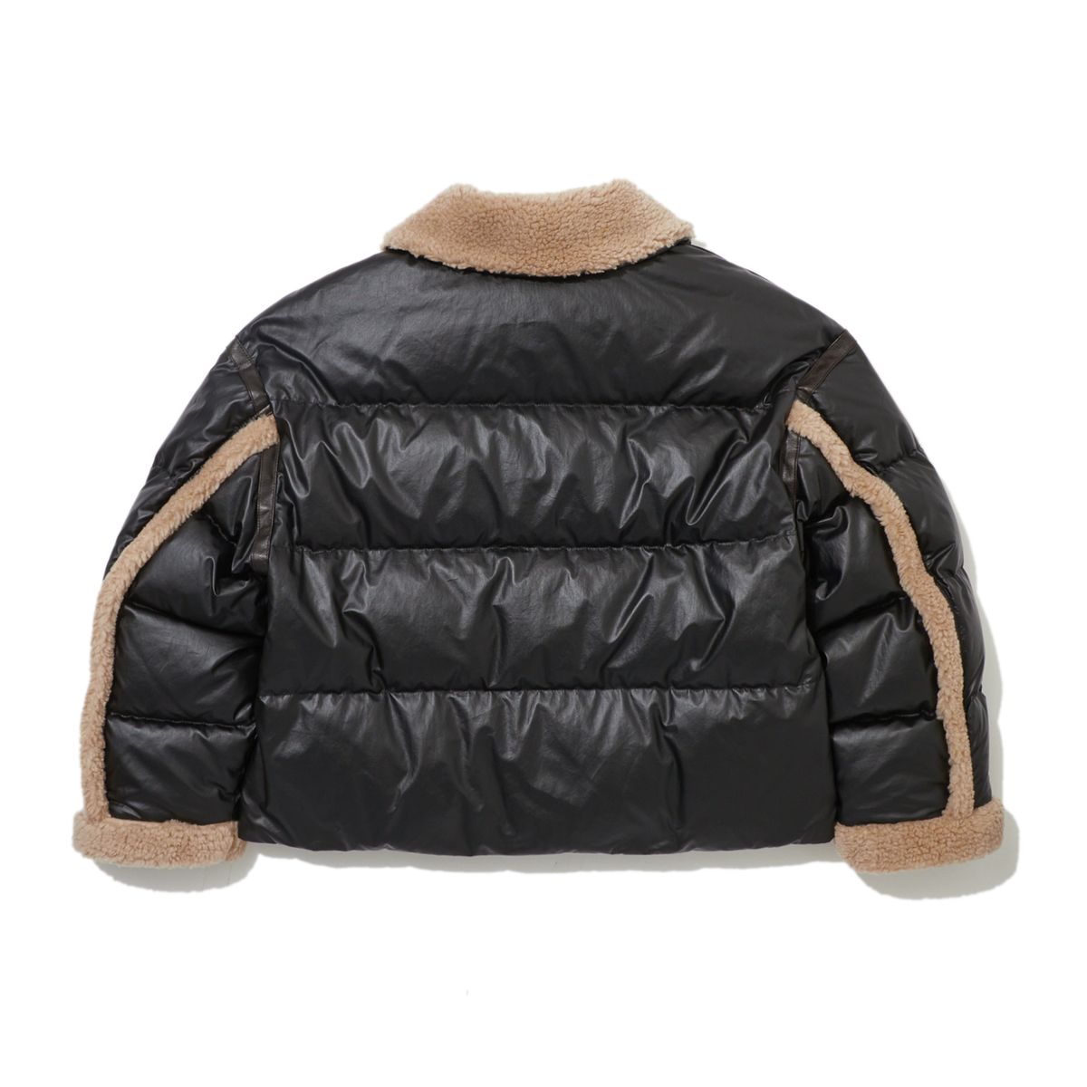 펜필드(PENFIELD) 후크 레더 트리밍 다운 파카 블랙_FR4WD95U