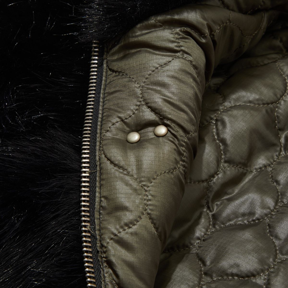 펜필드(PENFIELD) 크로우 퍼 후디 블랙_FR4WJ30U