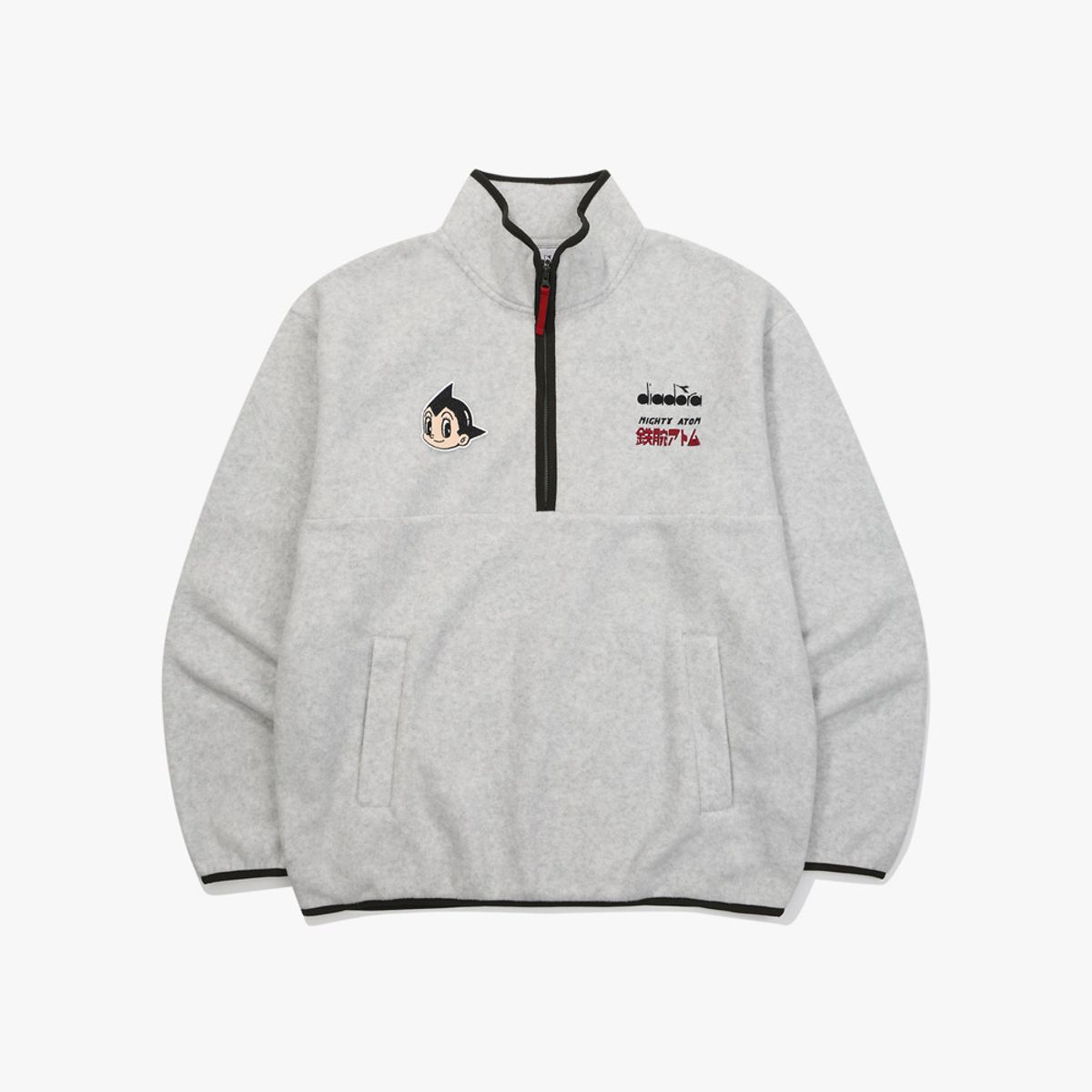 디아도라(diadora) 아톰 배색 하프 집업 MELANGE GREY