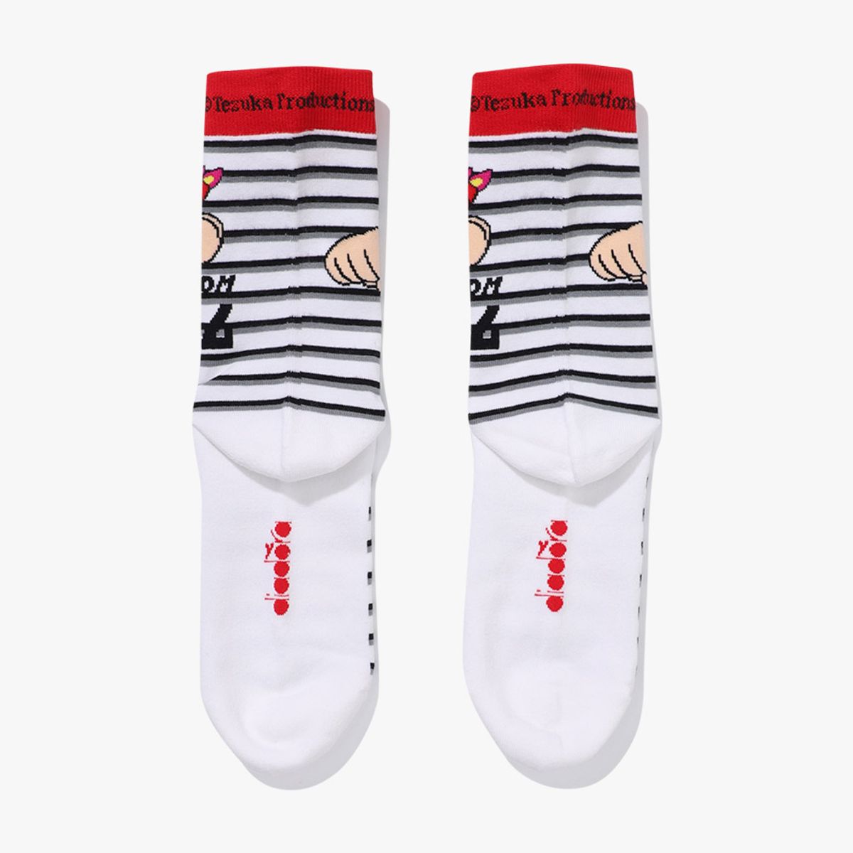 디아도라(diadora) 아톰 그래픽 크루 삭스 MULTI