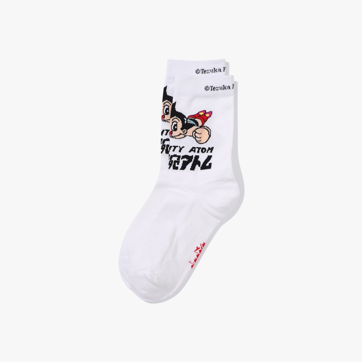 디아도라(diadora) 아톰 그래픽 크루 삭스 WHITE