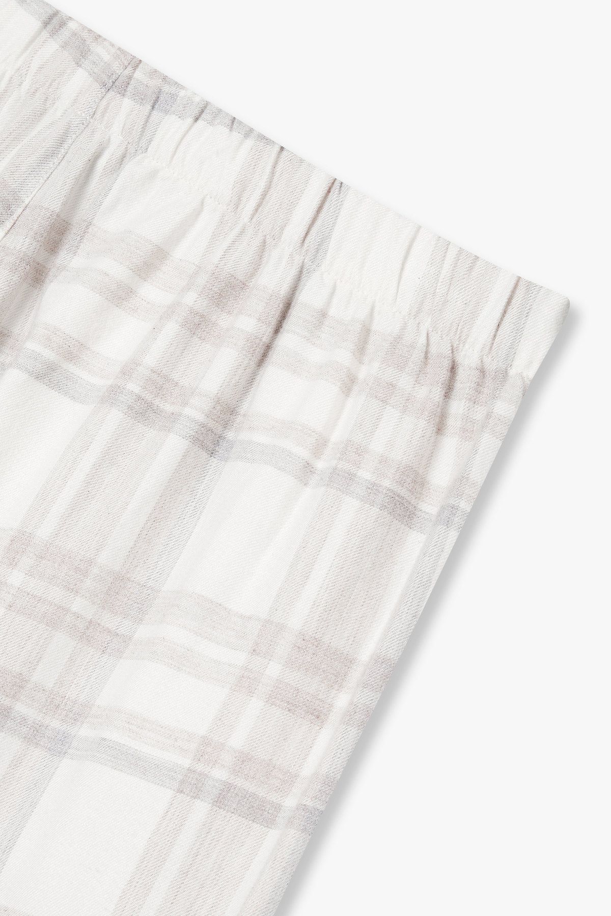 엠포리오 아르마니 언더웨어(EMPORIO ARMANI UNDERWEAR) 여성 플란넬 체크 파자마 팬츠_크림 0825332502