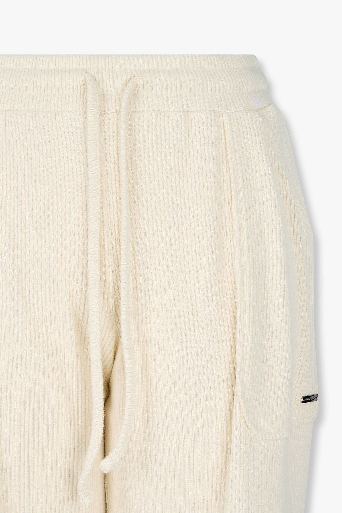 엠포리오 아르마니 언더웨어(EMPORIO ARMANI UNDERWEAR) 여성 리브드 루즈 핏 라운지 팬츠_아이보리 0825332511