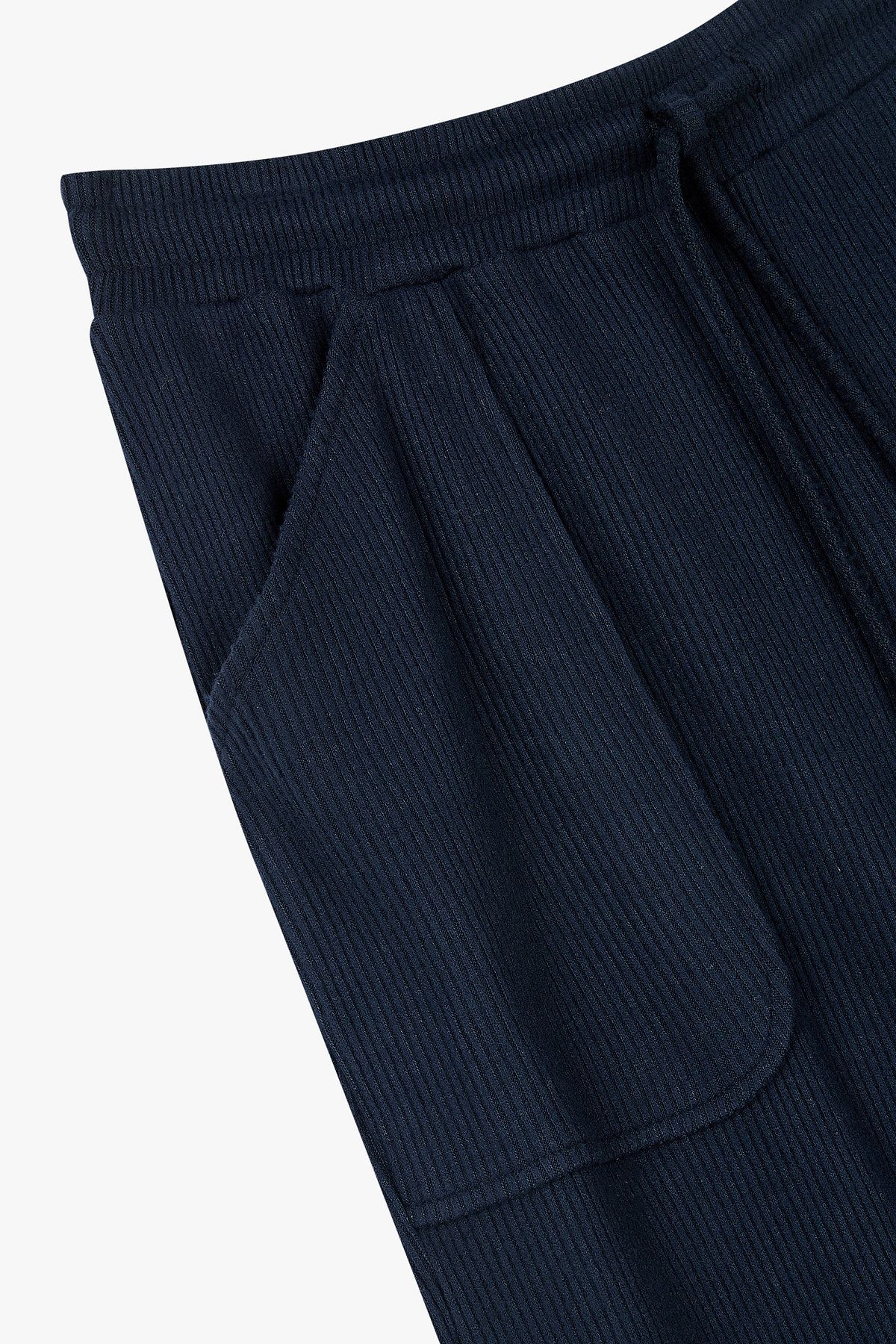 엠포리오 아르마니 언더웨어(EMPORIO ARMANI UNDERWEAR) 여성 리브드 루즈 핏 라운지 팬츠_마린 0825332512