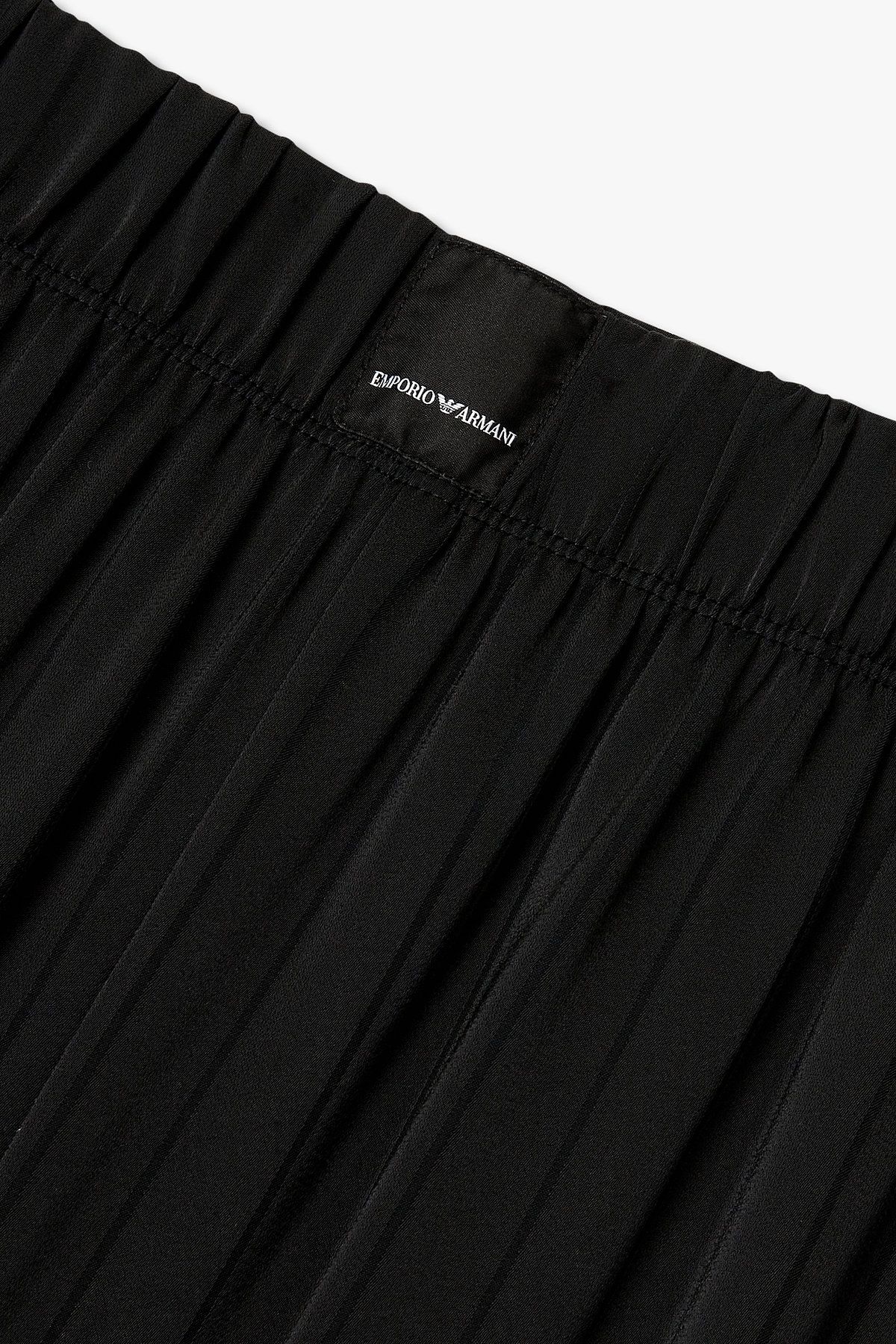 엠포리오 아르마니 언더웨어(EMPORIO ARMANI UNDERWEAR) 여성 폴리 스트라이프 파자마 세트_블랙 0825339502