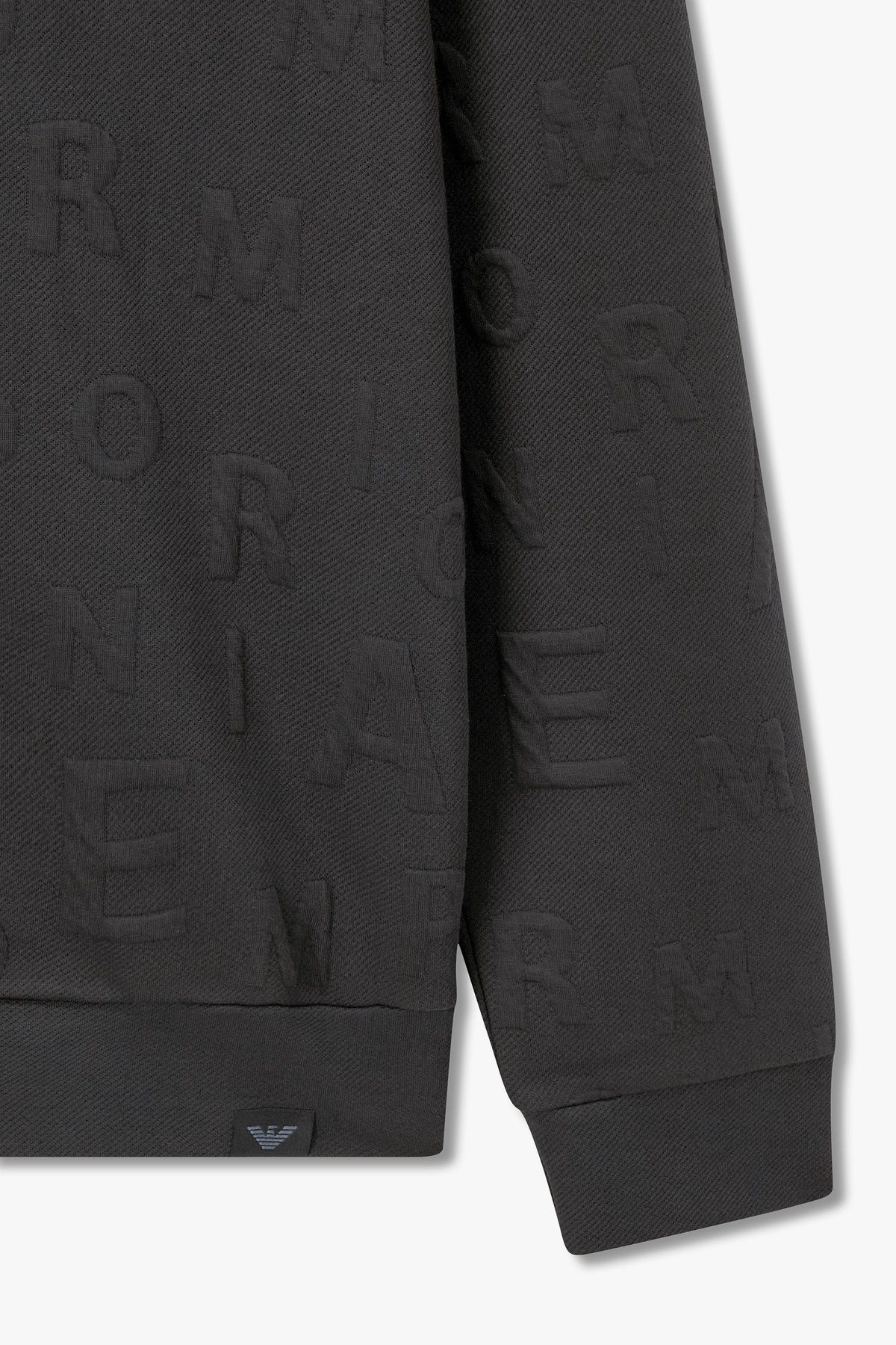 엠포리오 아르마니 언더웨어(EMPORIO ARMANI UNDERWEAR) 남성 엠보 알파벳 스트링 후드 집업_다크 그레이 0815338007