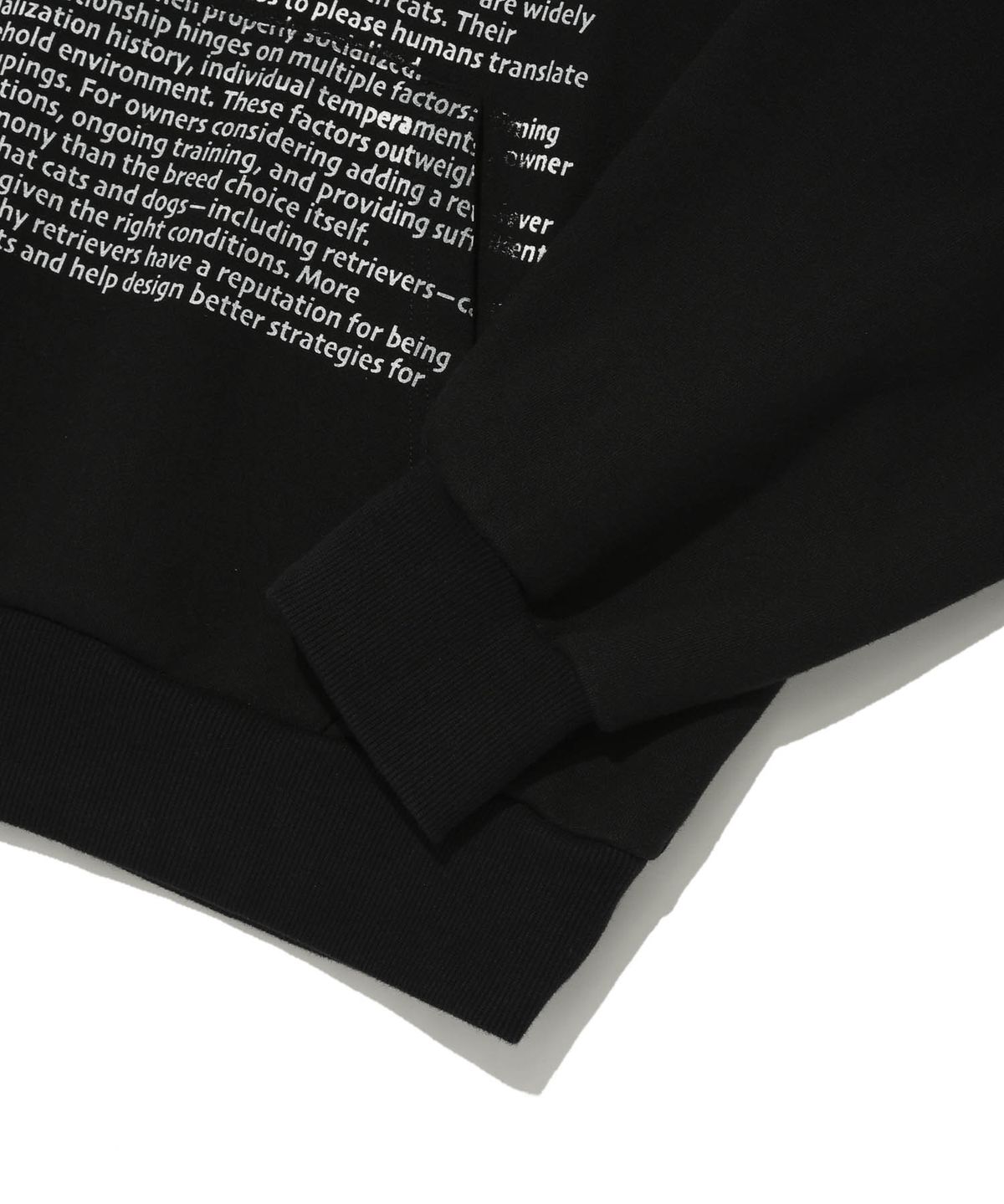 리트리버클럽(RETRIEVER CLUB) PARAGRAPH CAT HOODIE [BLACK]