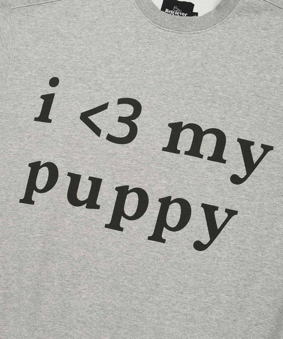 리트리버클럽(RETRIEVER CLUB) LOVE PUPPY CREWNECK [GRAY]