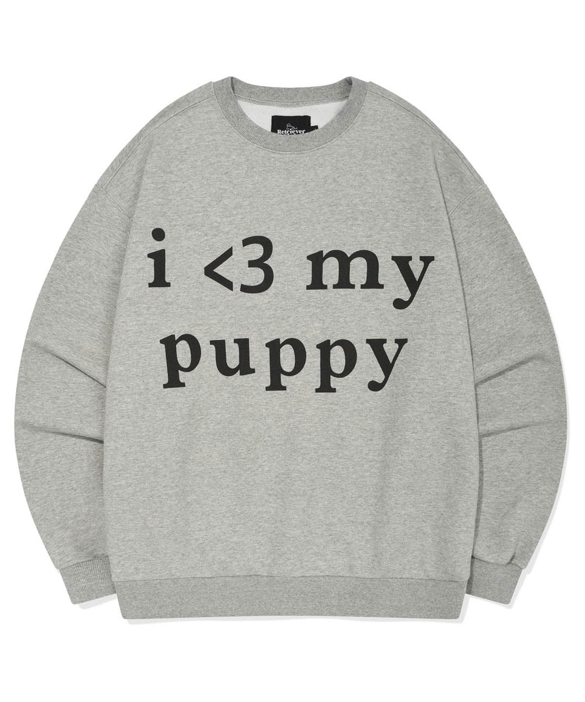 리트리버클럽(RETRIEVER CLUB) LOVE PUPPY CREWNECK [GRAY]