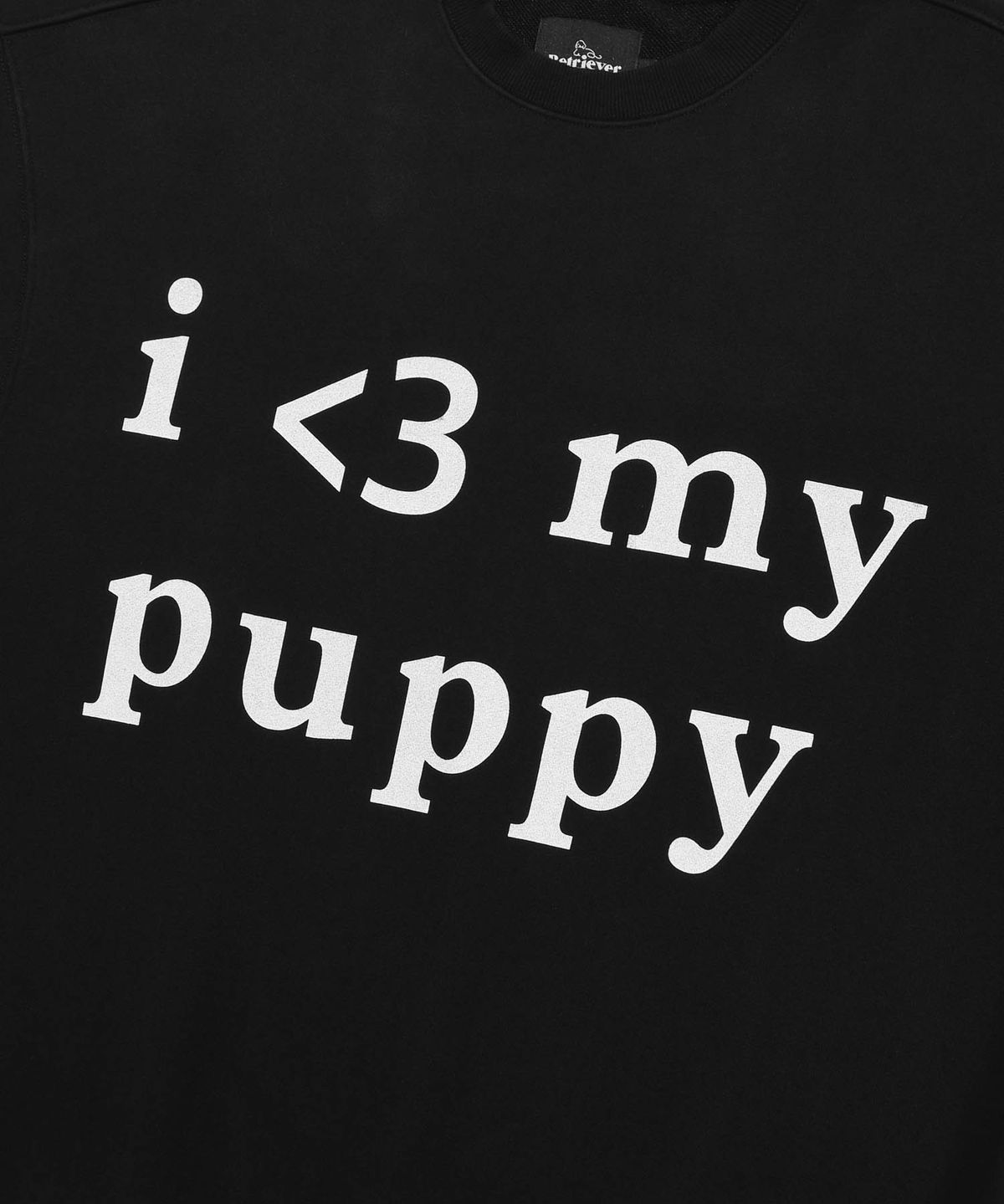 리트리버클럽(RETRIEVER CLUB) LOVE PUPPY CREWNECK [BLACK]