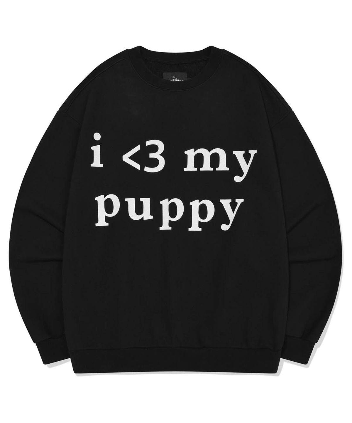 리트리버클럽(RETRIEVER CLUB) LOVE PUPPY CREWNECK [BLACK]