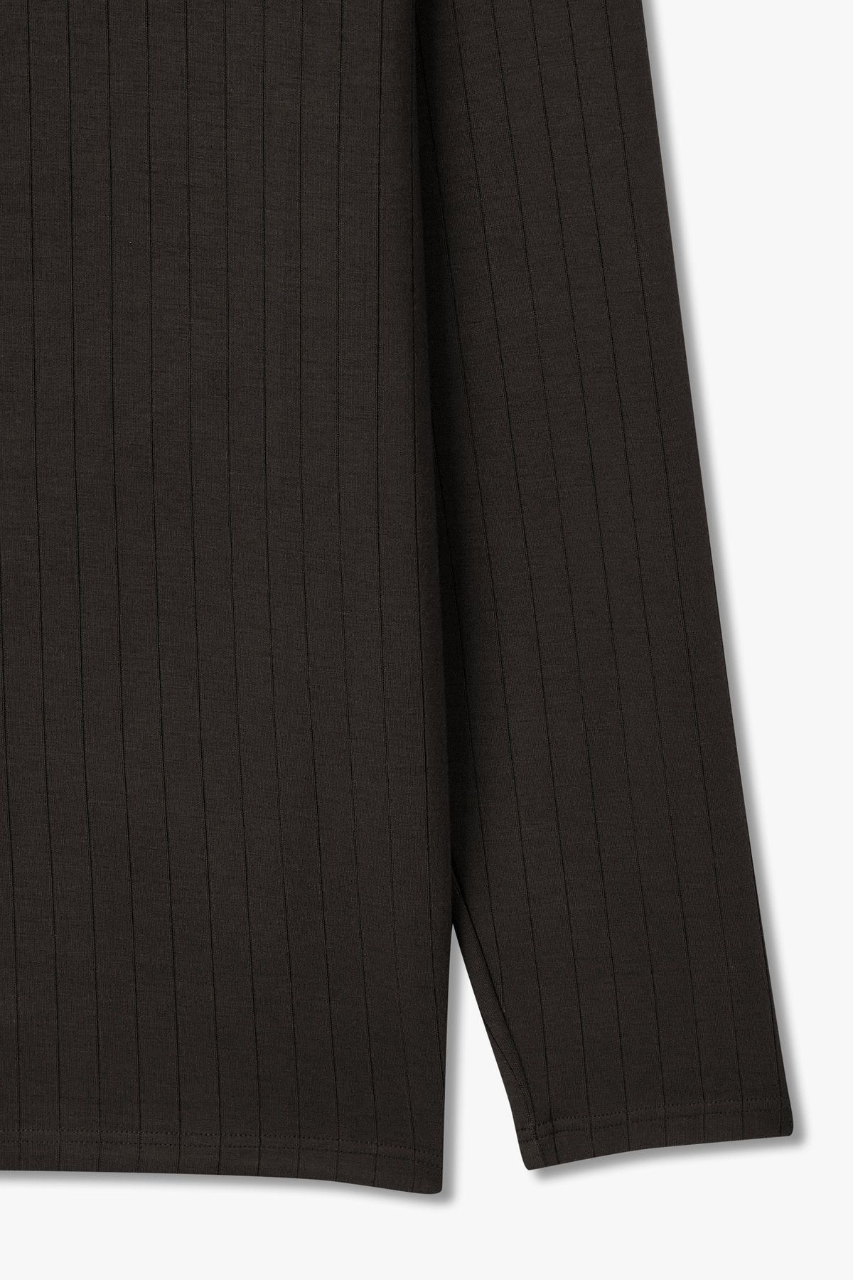 엠포리오 아르마니 언더웨어(EMPORIO ARMANI UNDERWEAR) 남성 스트라이프 레이온 파자마 티셔츠_초코 0815336014