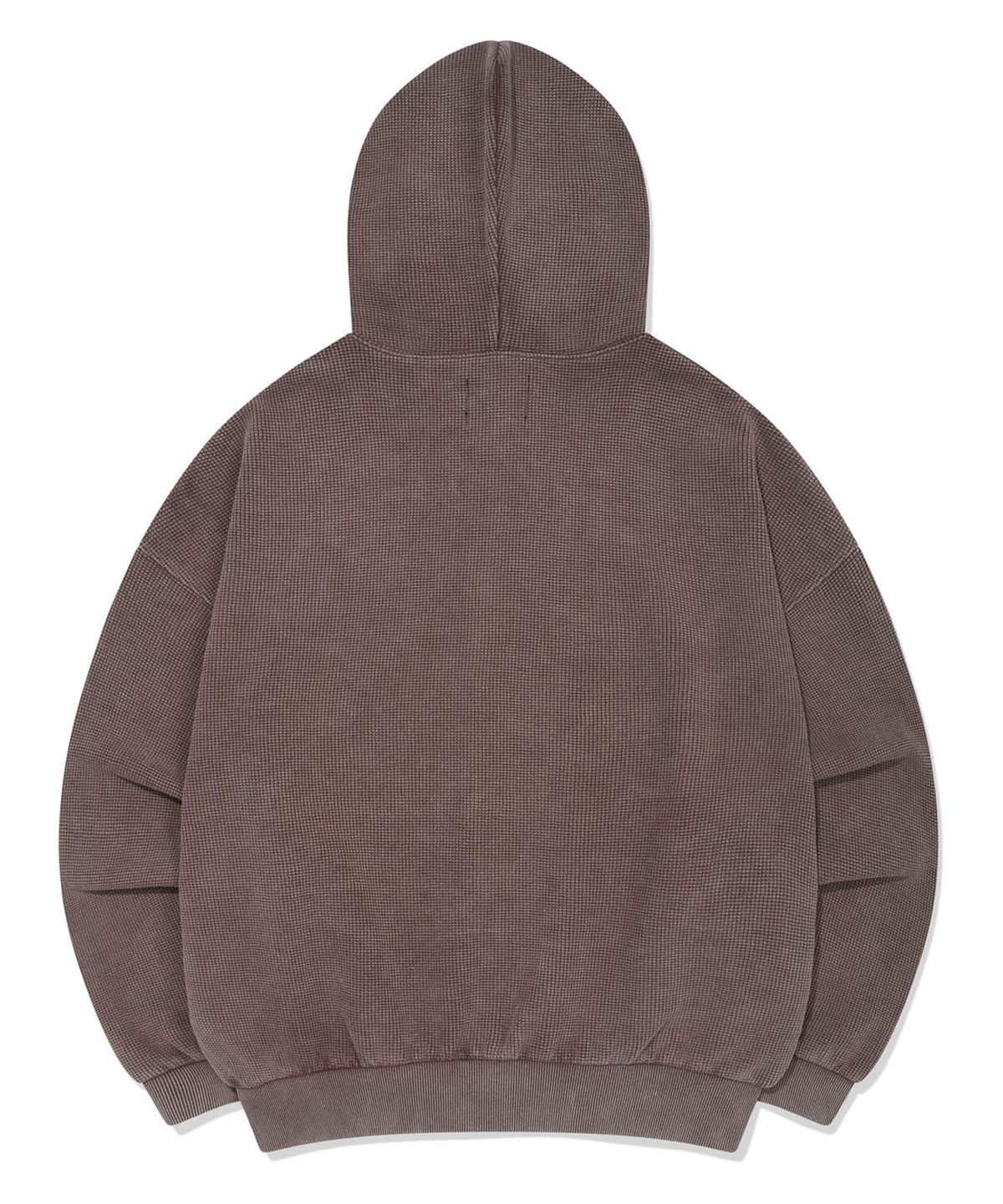 리트리버클럽(RETRIEVER CLUB) SCRIPT WAFFLE HOOD ZIP UP [BROWN]
