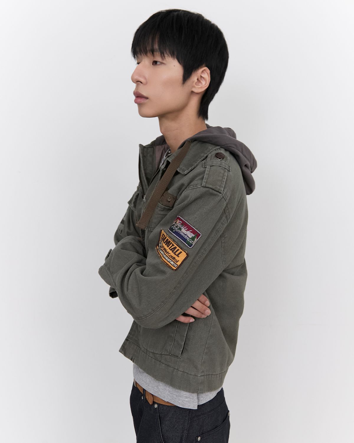 블루썬플라워(BLUESUNFLOWER) 빈티지 워시드 후드 자켓