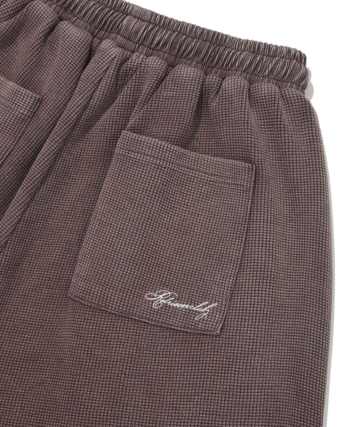 리트리버클럽(RETRIEVER CLUB) SCRIPT WAFFLE PANTS [BROWN]