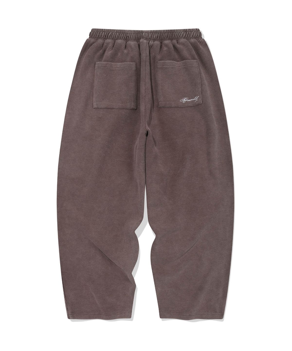 리트리버클럽(RETRIEVER CLUB) SCRIPT WAFFLE PANTS [BROWN]