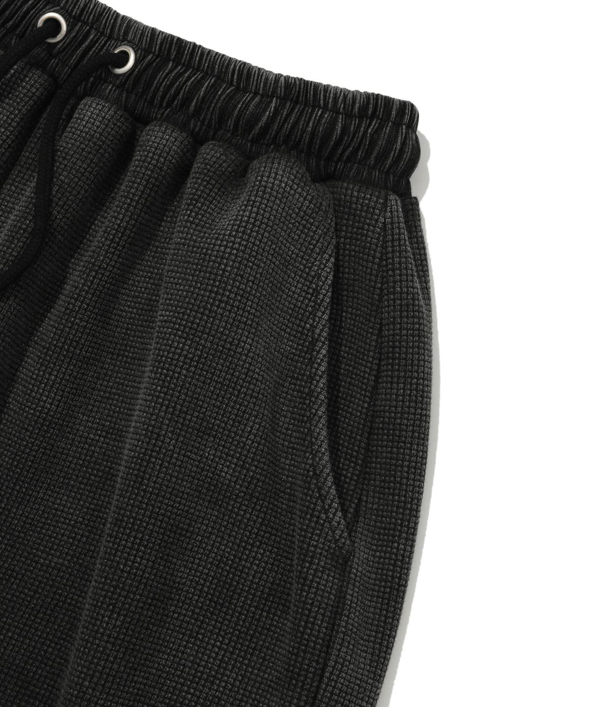 리트리버클럽(RETRIEVER CLUB) SCRIPT WAFFLE PANTS [BLACK]