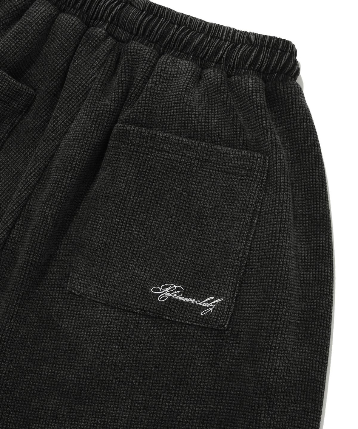 리트리버클럽(RETRIEVER CLUB) SCRIPT WAFFLE PANTS [BLACK]