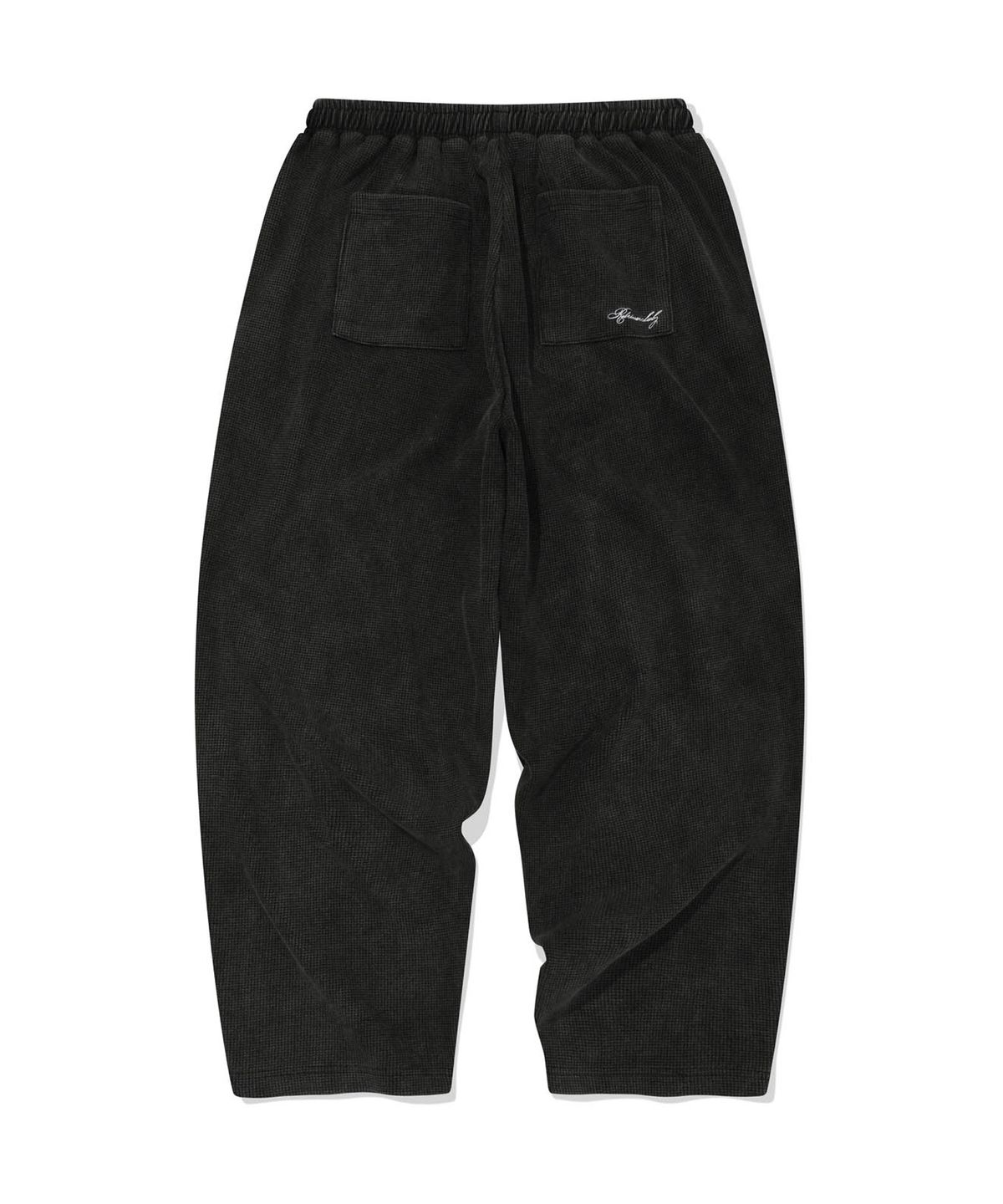 리트리버클럽(RETRIEVER CLUB) SCRIPT WAFFLE PANTS [BLACK]