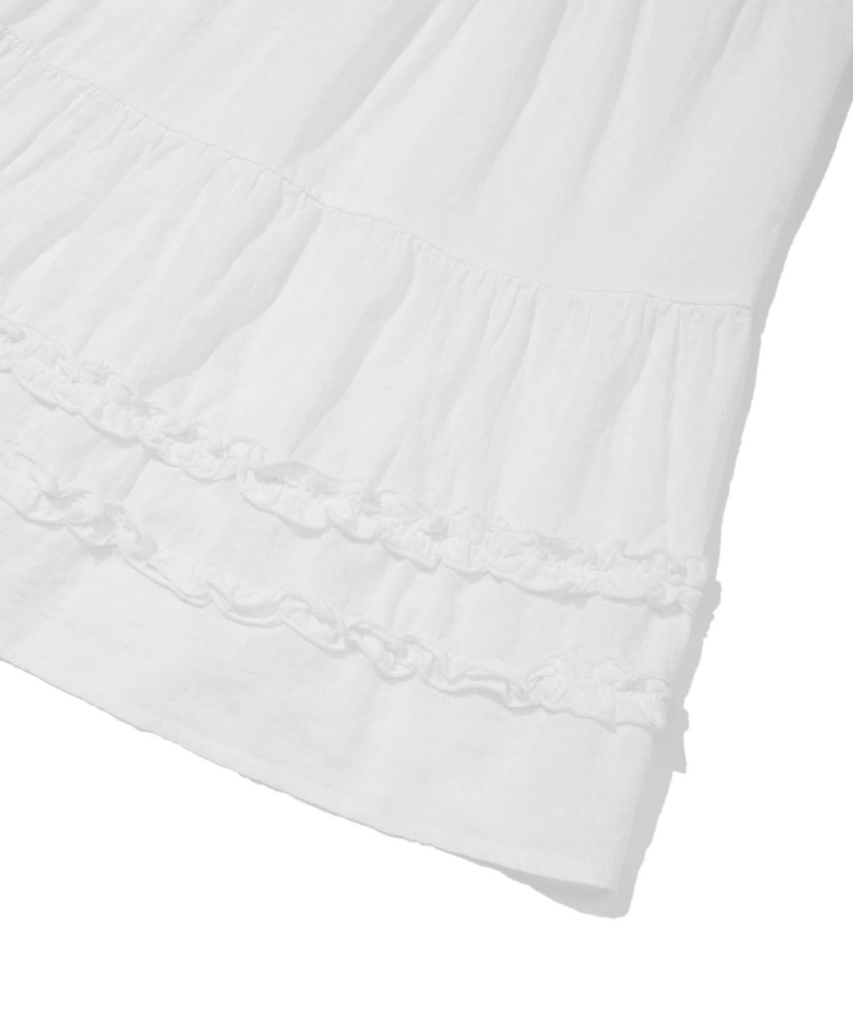 리트리버클럽(RETRIEVER CLUB) FRILL LINE SKIRT [WHITE]