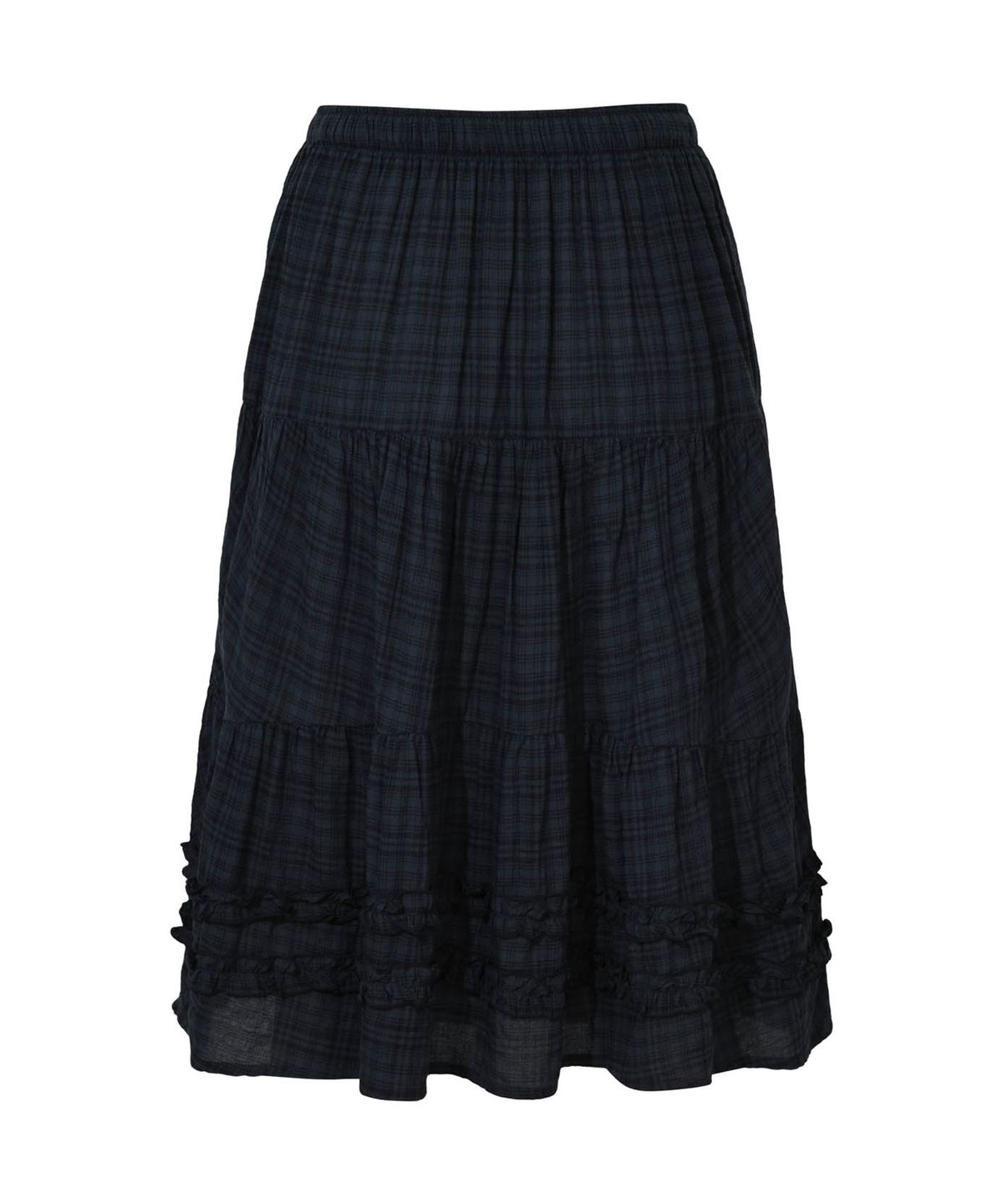 리트리버클럽(RETRIEVER CLUB) FRILL LINE SKIRT [NAVY]