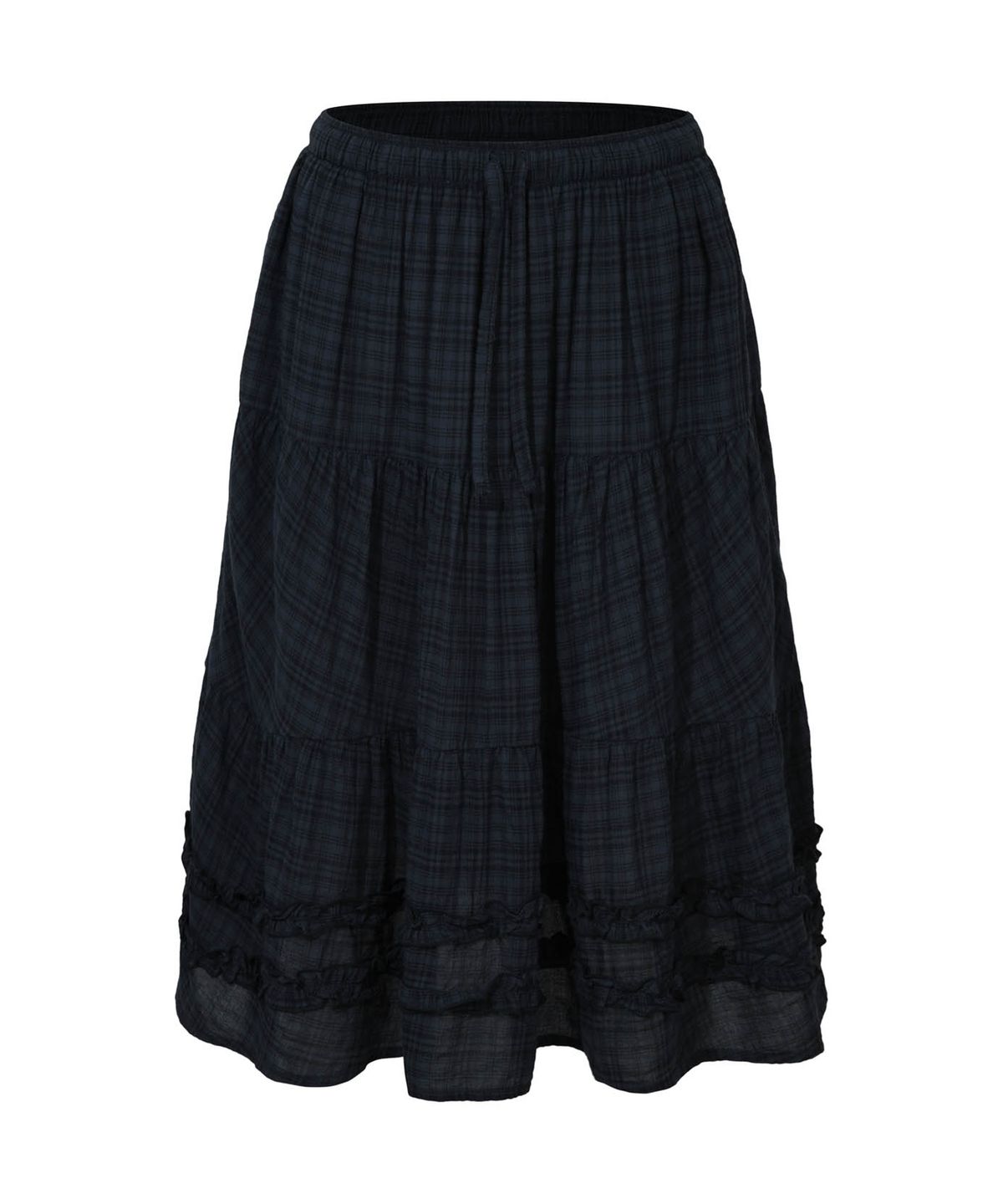 리트리버클럽(RETRIEVER CLUB) FRILL LINE SKIRT [NAVY]