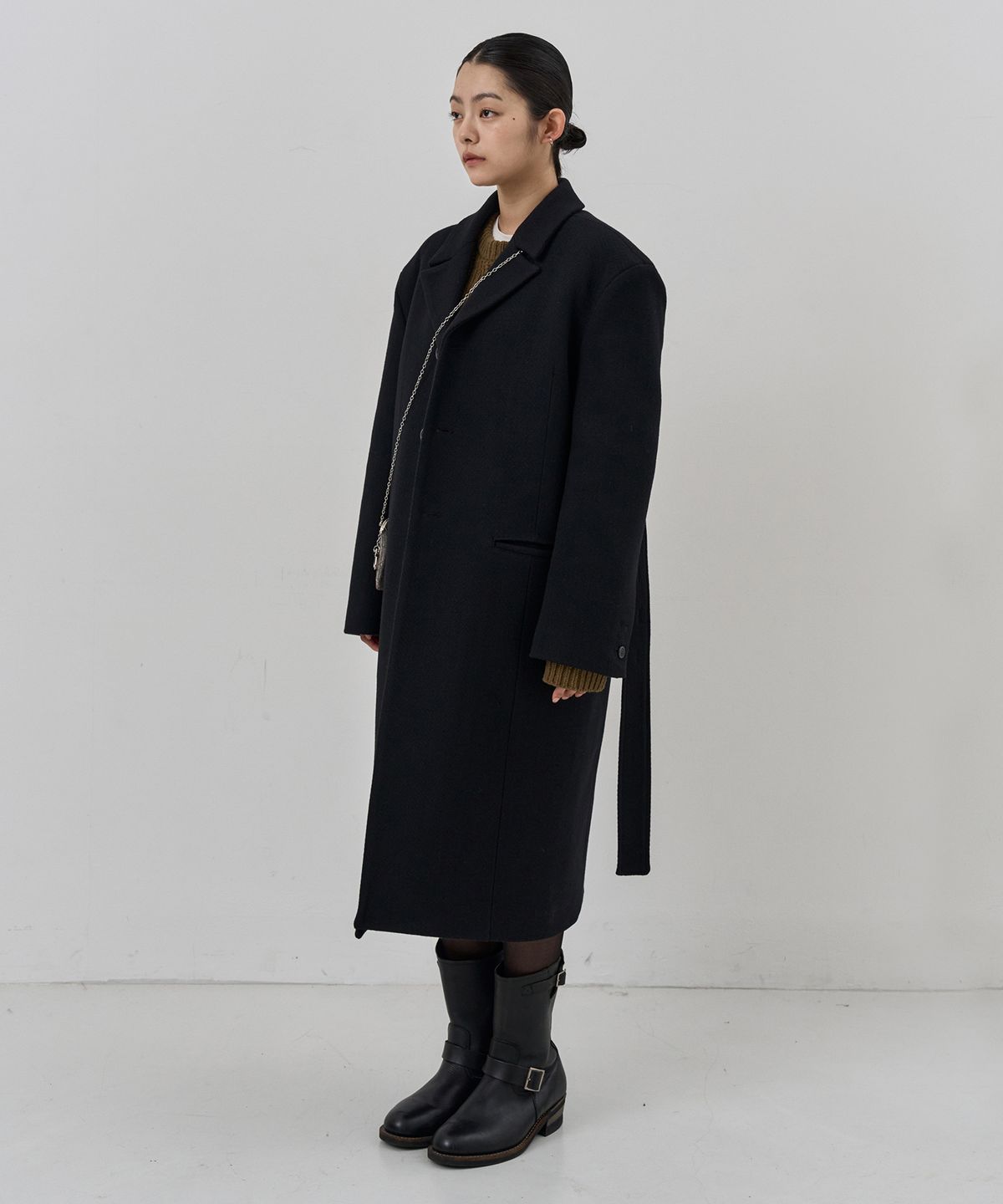 누아클레(NUAKLE) (w) 로우 퍼스트 울 코트_블랙