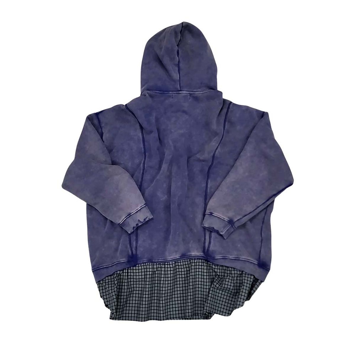 오디너리피플(ORDINARY PEOPLE) Re : Rework Shirt Layered Camtone Wash Hoodie_Purple