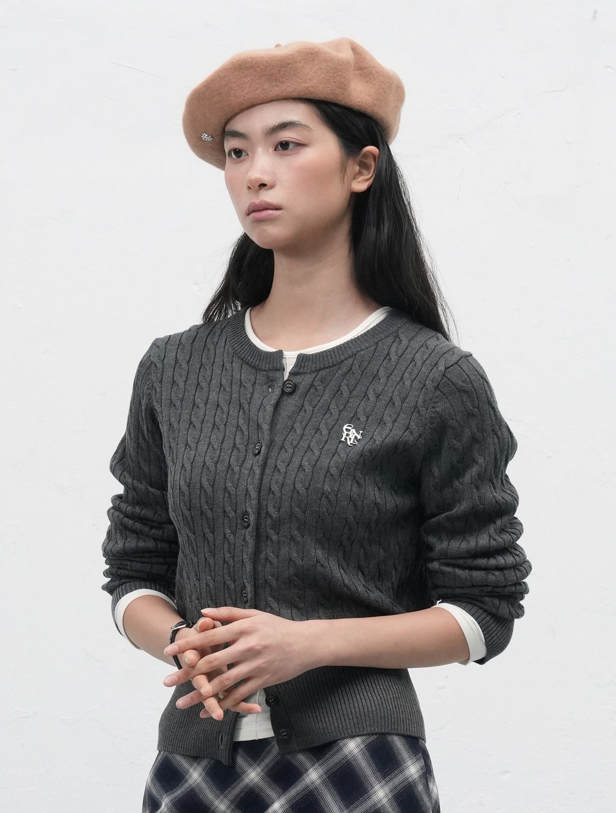 제너럴아이디어(GENERALIDEA) GNRL 로고 울 베레모 [BEIGE] / WBE3L91511