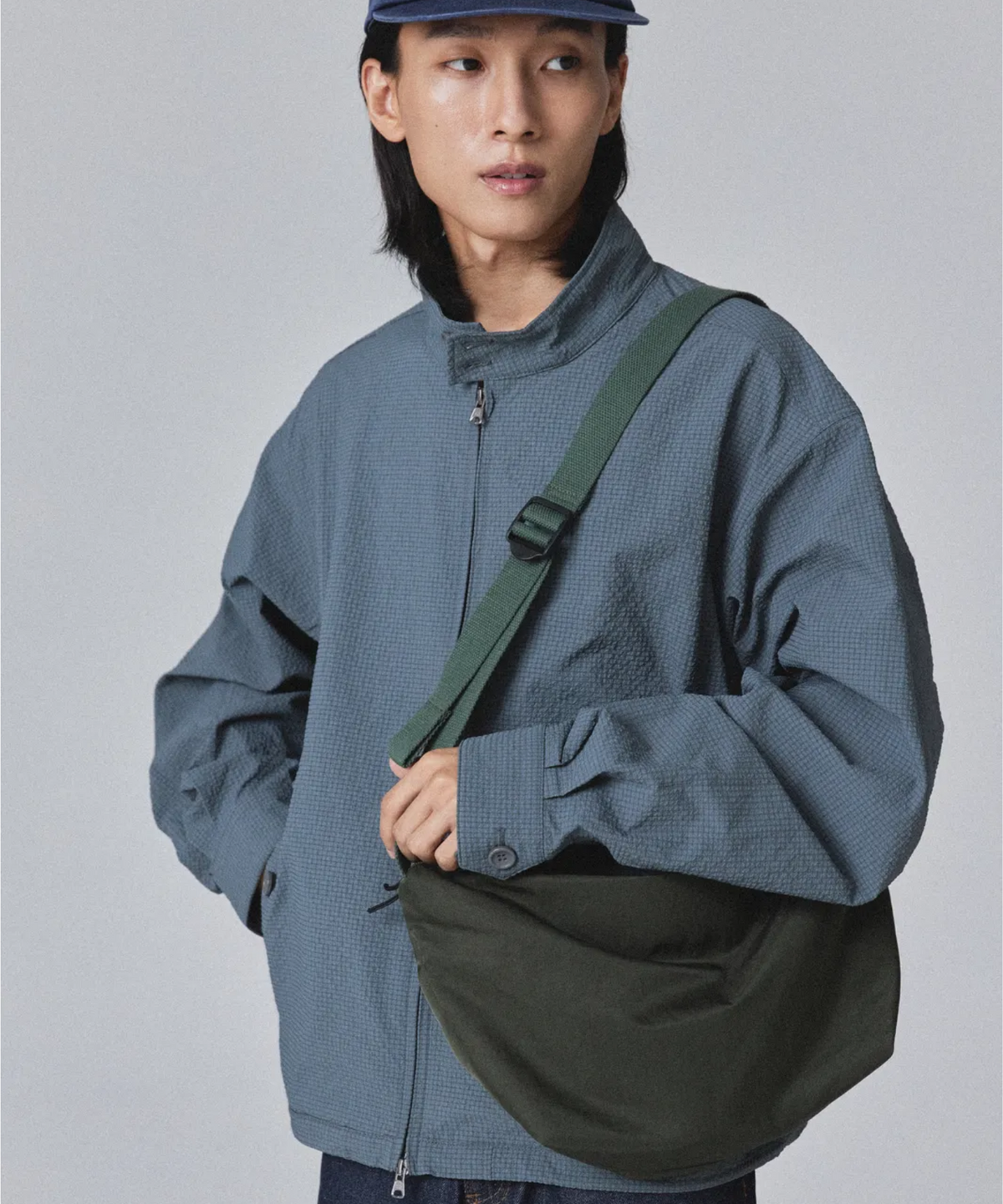 이모티오(EMOTIO) [토마스컬렉션] 나일론 크로스백 - 카키