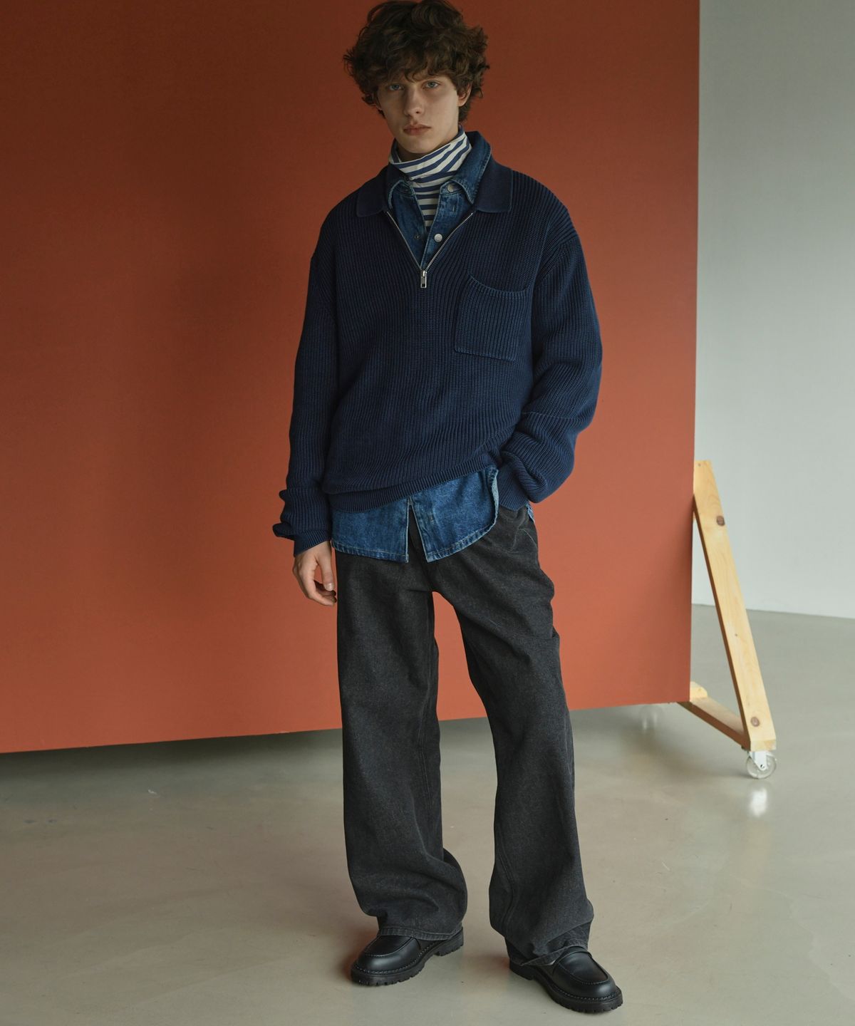 슈피트(SHUFIT) 클래식 스티치 페니 로퍼 매트블랙 SFT-210