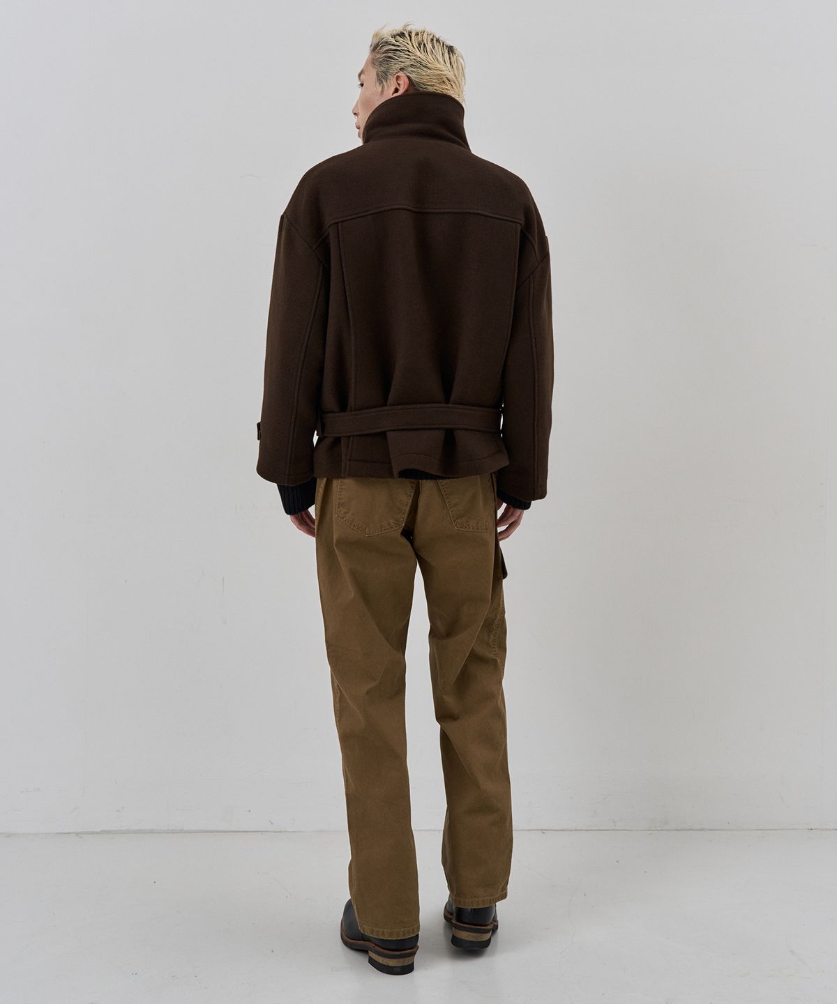 누아클레(NUAKLE) (m) 루프 미디 울 코트_초코 브라운