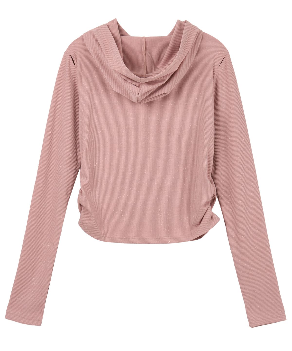 유얼쎄시(YOUR SASSY) Twinkle Slit Sleeve Hoodie Tee (PINK)