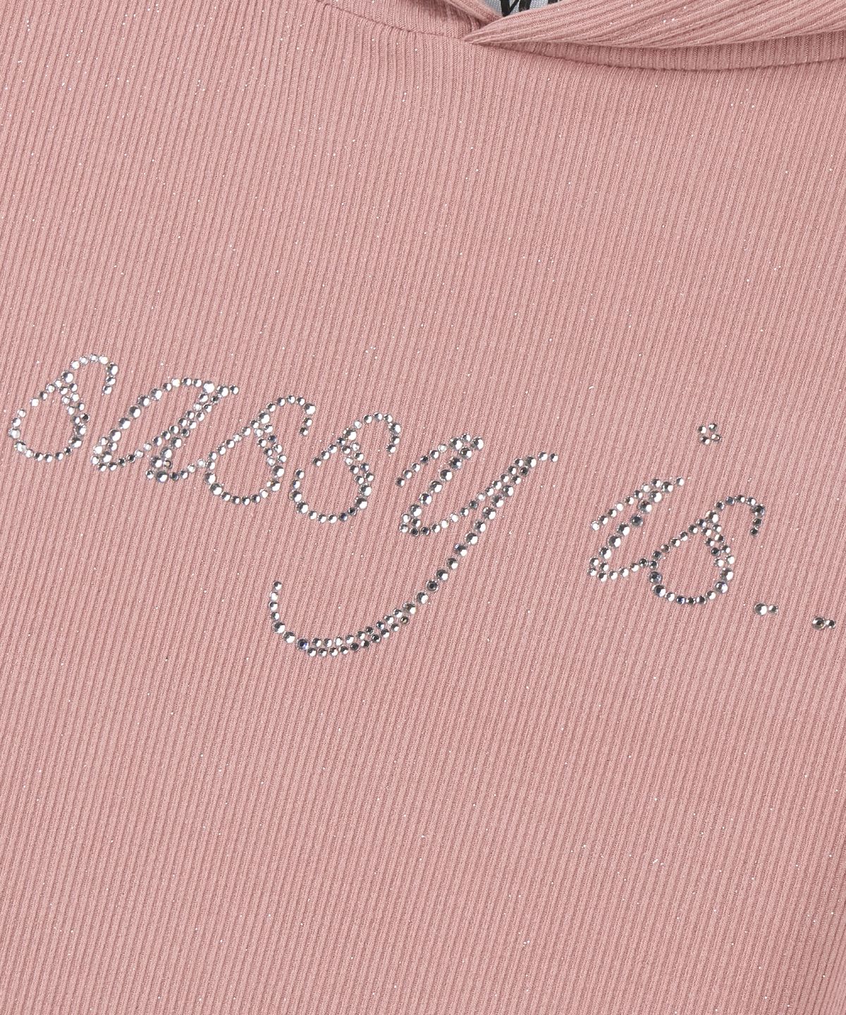 유얼쎄시(YOUR SASSY) Twinkle Slit Sleeve Hoodie Tee (PINK)