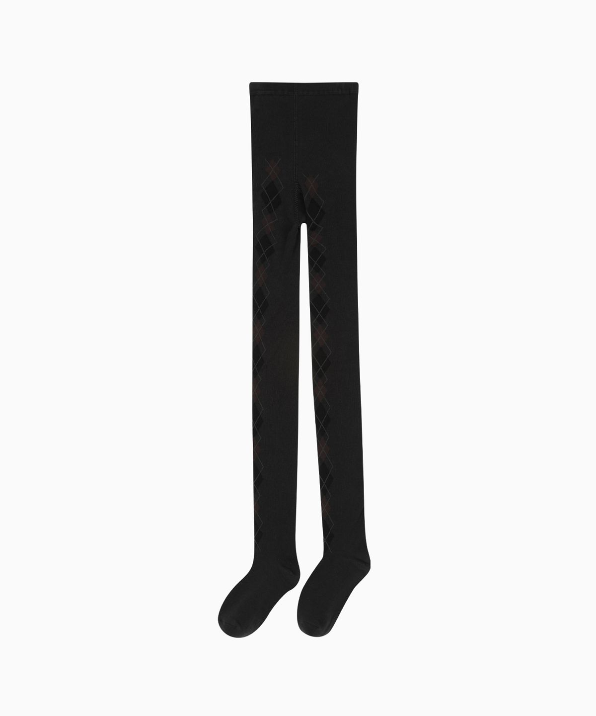 오헤시오(OHESHIO) ARGYLE PATTERN TIGHTS, DEEP CHARCOAL