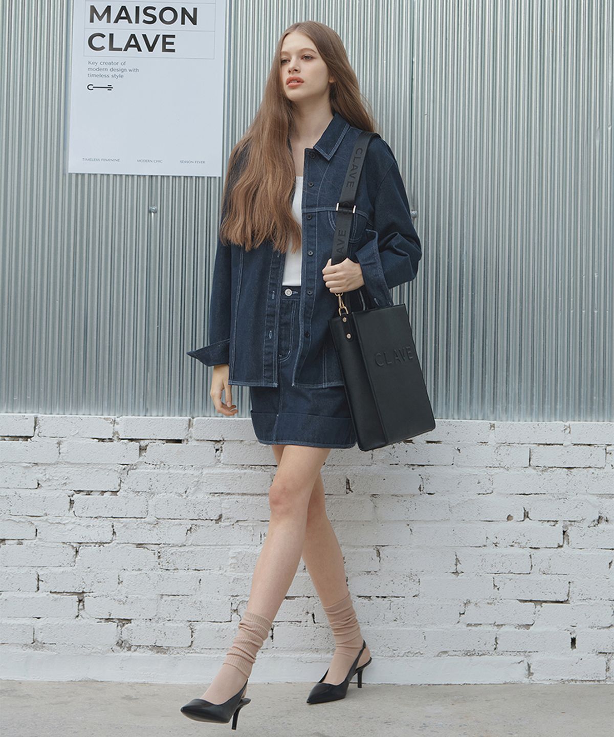 끌라베(CLAVE) 실비 블랙 크로스백 (SYLVIE Black Cross Bag)