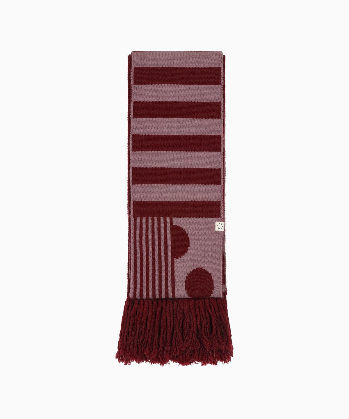 오헤시오(OHESHIO) DOT STRIPE MUFFLER, PINK