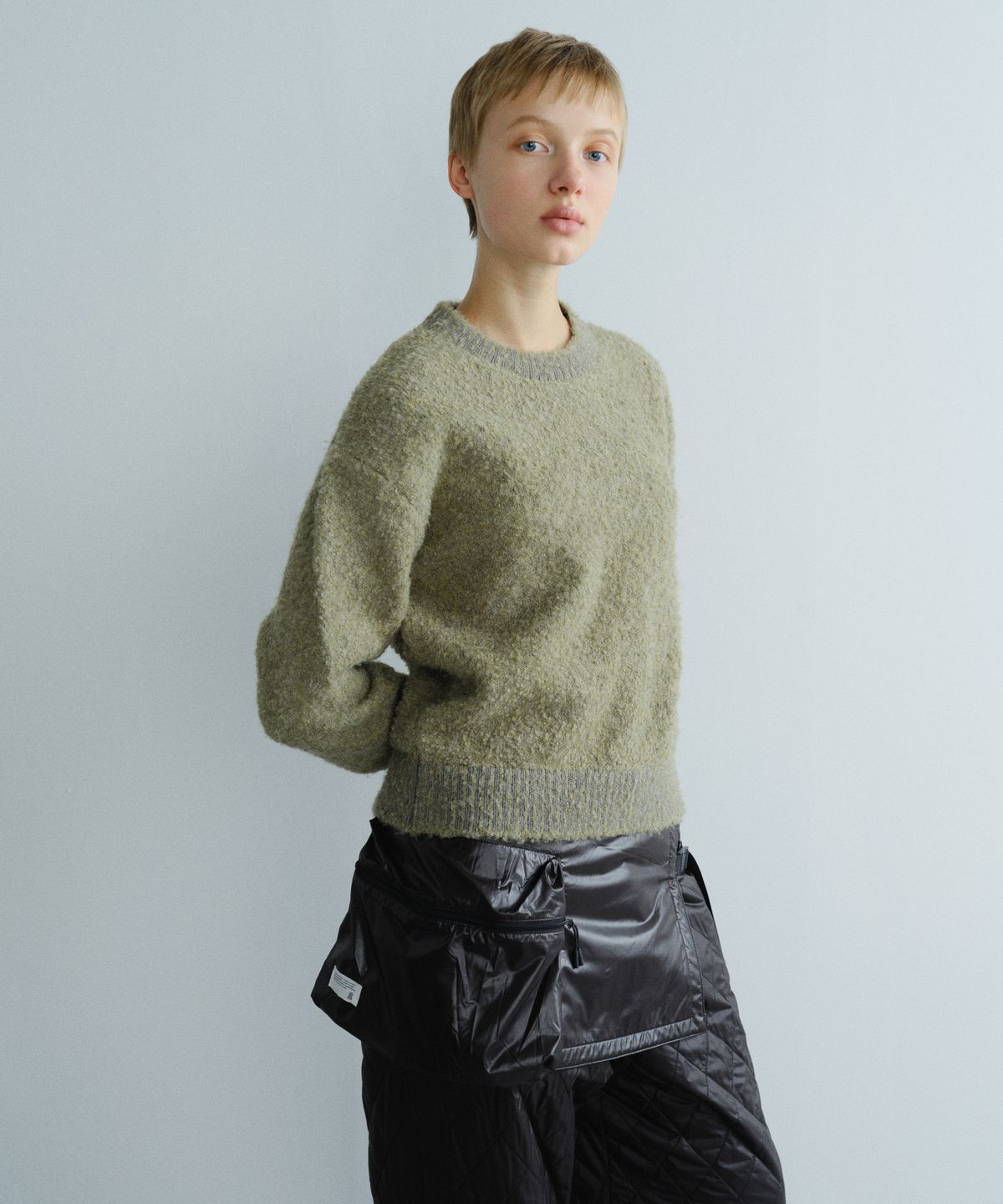 엔오르(EN OR) CREW NECK PULLOVER - GREEN