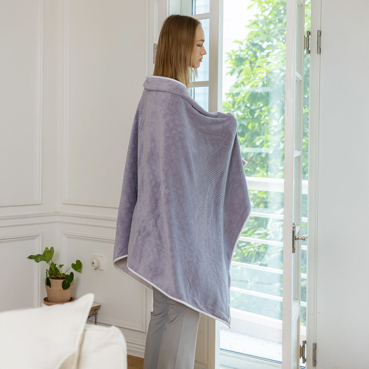 멜라니조이(MELANIE JOY) MJ_Two sided two color blanket_3color